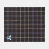 Scotts Navy Dress Blue Tartan Pset Fleece Deken (Voorkant (Horizontaal))