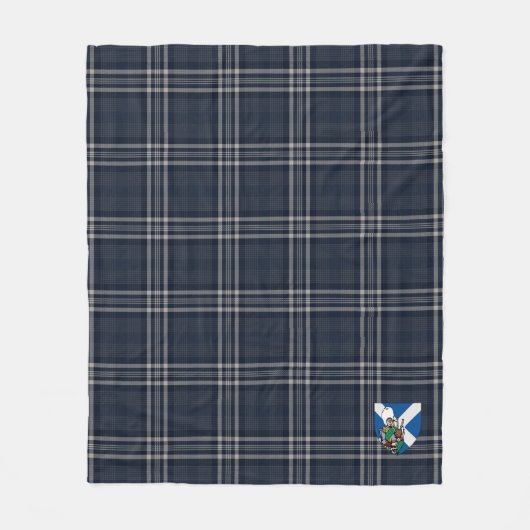 Scotts Navy Formal Dress Tartan Pset Fleece Deken (Voorkant)