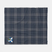 Scotts Navy Formal Dress Tartan Pset Fleece Deken (Voorkant (Horizontaal))