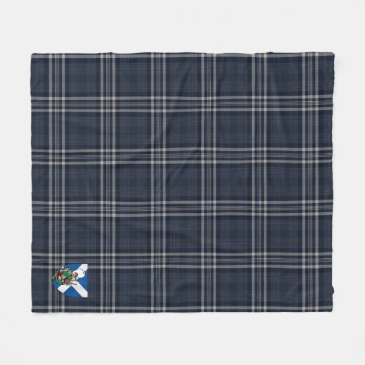 Scotts Navy Formal Dress Tartan Pset Fleece Deken (Voorkant (Horizontaal))