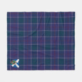 Scotts Navy US Edzell Tartan Pset Fleece Deken (Voorkant (Horizontaal))