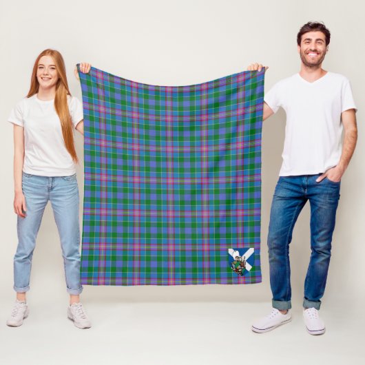 Scotts Pitcairn Schotse Ruit Plaid Fleece Deken (In situ)
