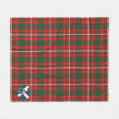 Scotts Princess Margaret Tartan Pset Fleece Deken (Voorkant (Horizontaal))