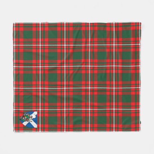 Scotts Princess Margaret Tartan Pset Fleece Deken (Voorkant (Horizontaal))