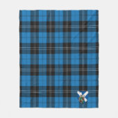 Scotts Ramsay Blue Ancient Tartan Pset Fleece Deken (Voorkant)