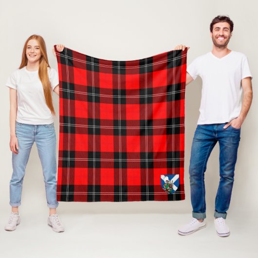 Scotts Ramsay Modern Schotse Plaid Ruitdessin Fleece Deken (In situ)