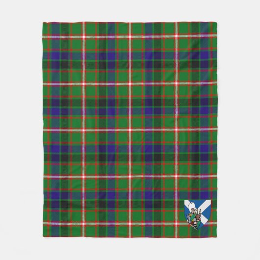 Scotts Reid Green Tartan Plaid Fleece Deken (Voorkant)