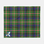 Scotts Reid Green Tartan Plaid Fleece Deken (Voorkant (Horizontaal))