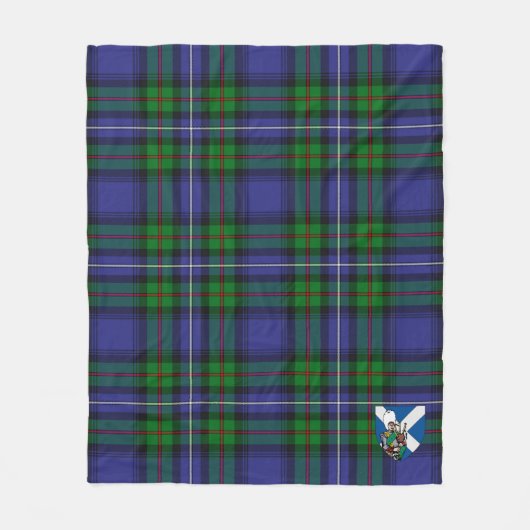 Scotts Robertson Hunting Modern Tartan Pset Fleece Deken (Voorkant)
