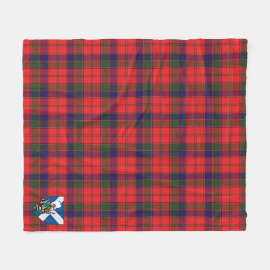 Scotts Robertson Modern Tartan Pset Fleece Deken (Voorkant (Horizontaal))