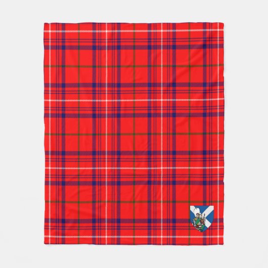 Scotts Roos Tartan Pset Fleece Deken (Voorkant)
