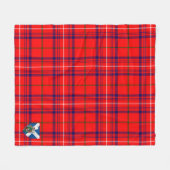 Scotts Roos Tartan Pset Fleece Deken (Voorkant (Horizontaal))