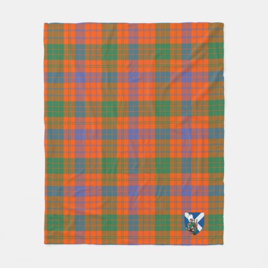 Scotts Ross Ancient Tartan Plaid Fleece Deken (Voorkant)