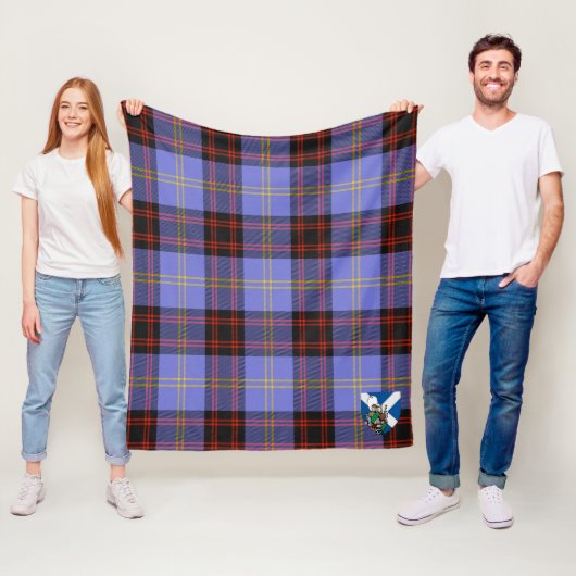Scotts Rutherford Schotse Ruitpatroon Fleece Deken (In situ)