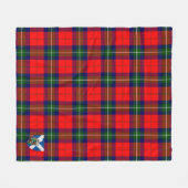Scotts Ruthven Tartan Pset Fleece Deken (Voorkant (Horizontaal))