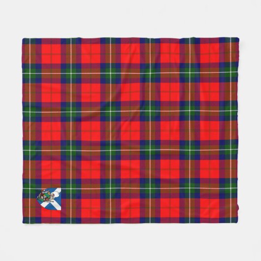 Scotts Ruthven Tartan Pset Fleece Deken (Voorkant (Horizontaal))