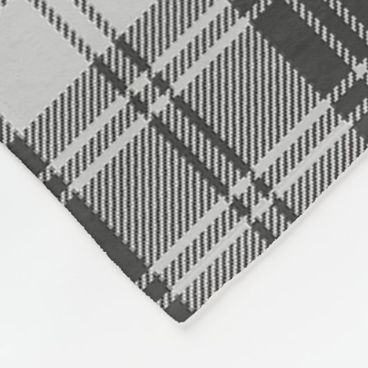 Scotts Sandilands Gray Tartan Pset Fleece Deken (Hoek)