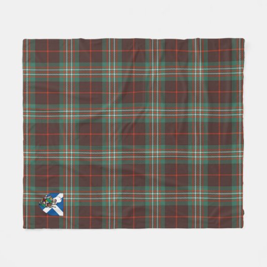 Scotts Scott Brown Ancient Tartan Pset Fleece Deken (Voorkant (Horizontaal))