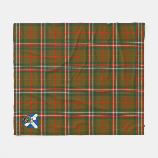 Scotts Scott Brown Modern Tartan Pset Fleece Deken (Voorkant (Horizontaal))