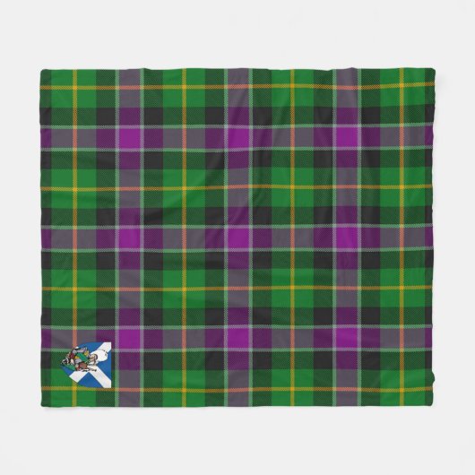 Scotts Selkirk Tartan Pset Fleece Deken (Voorkant (Horizontaal))
