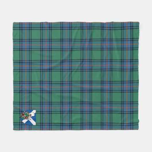 Scotts Shaw Ancient Tartan Pset Fleece Deken (Voorkant (Horizontaal))