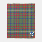 Scotts Shaw Green Modern Tartan Pset Fleece Deken (Voorkant)