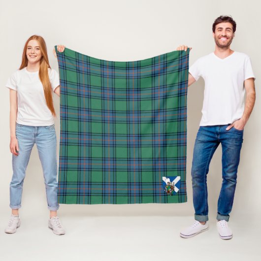 Scotts Shaw Oude Schotse Ruitpatroon Fleece Deken (In situ)