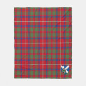 Scotts Shaw Red Modern Tartan Pset Fleece Deken (Voorkant)
