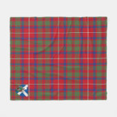 Scotts Shaw Red Modern Tartan Pset Fleece Deken (Voorkant (Horizontaal))