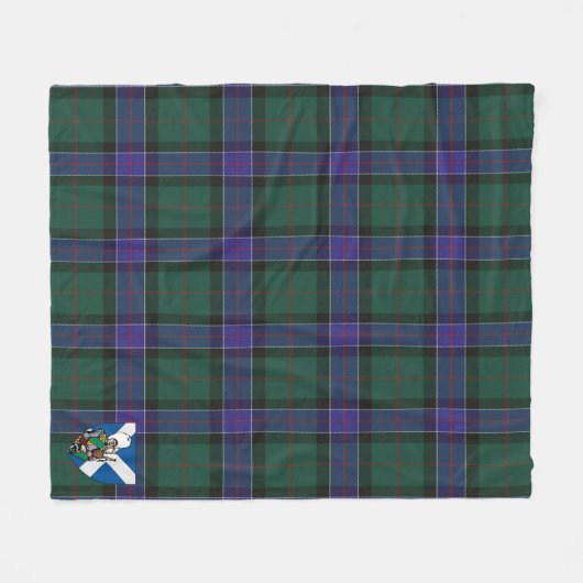 Scotts Sinclair Hunting Modern Tartan Pset Fleece Deken (Voorkant (Horizontaal))