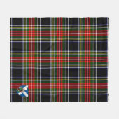 Scotts Stewart Black Tartan Fleece Deken (Voorkant (Horizontaal))