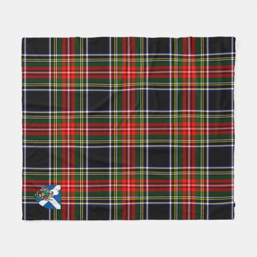Scotts Stewart Black Tartan Fleece Deken (Voorkant (Horizontaal))