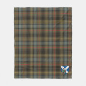 Scotts Stewart Hunting Weathered Tartan Pset Fleece Deken (Voorkant)