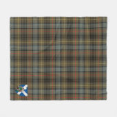 Scotts Stewart Hunting Weathered Tartan Pset Fleece Deken (Voorkant (Horizontaal))