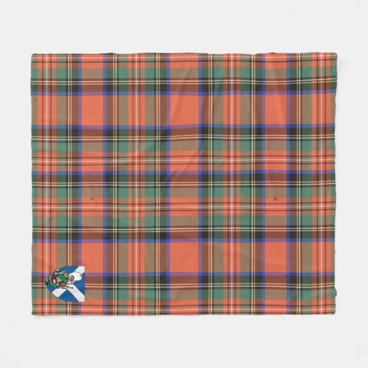 Scotts Stewart Royal Ancient Tartan Pset Fleece Deken (Voorkant (Horizontaal))