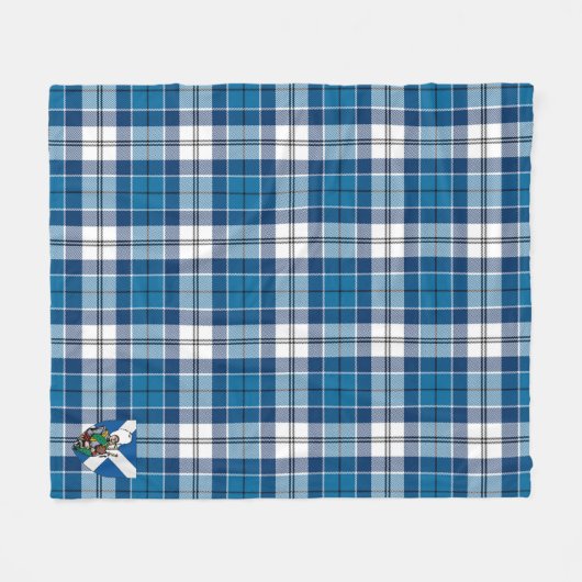 Scotts Strathclyde District Tartan Pset Fleece Deken (Voorkant (Horizontaal))