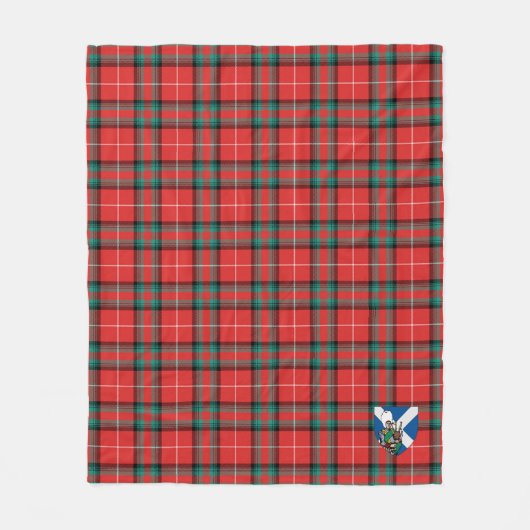 Scotts Stuart of Bute Tartan Pset Fleece Deken (Voorkant)