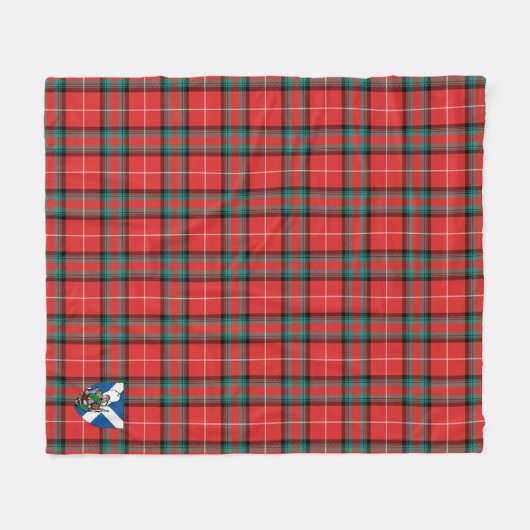 Scotts Stuart of Bute Tartan Pset Fleece Deken (Voorkant (Horizontaal))