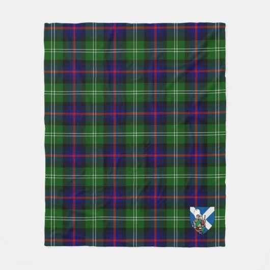 Scotts Sutherland Weathered Tartan Pset Fleece Deken (Voorkant)