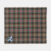 Scotts Sutherland Weathered Tartan Pset Fleece Deken (Voorkant (Horizontaal))