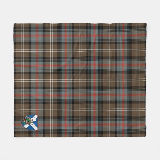 Scotts Sutherland Weathered Tartan Pset Fleece Deken (Voorkant (Horizontaal))