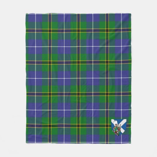 Scotts Turnbull Hunting Tartan Fleece Deken (Voorkant)