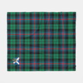 Scotts Urquhart Broad Red Ancient Tartan Pset Fleece Deken (Voorkant (Horizontaal))