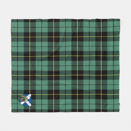 Scotts Wallace Ancient Tartan Pset Fleece Deken (Voorkant (Horizontaal))
