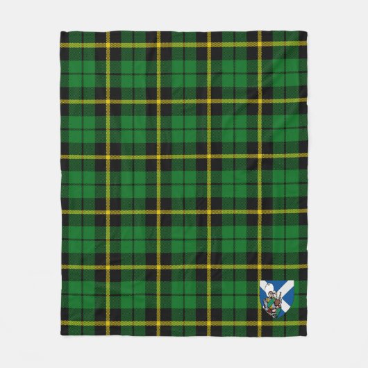 Scotts Wallace Green Tartan Plaid Fleece Deken (Voorkant)