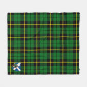 Scotts Wallace Green Tartan Plaid Fleece Deken (Voorkant (Horizontaal))