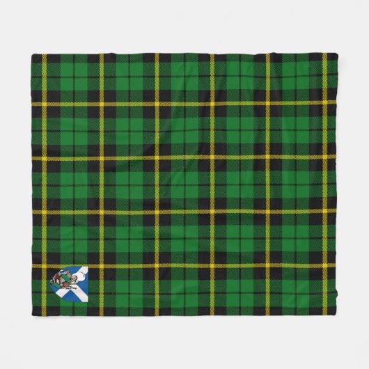 Scotts Wallace Green Tartan Plaid Fleece Deken (Voorkant (Horizontaal))