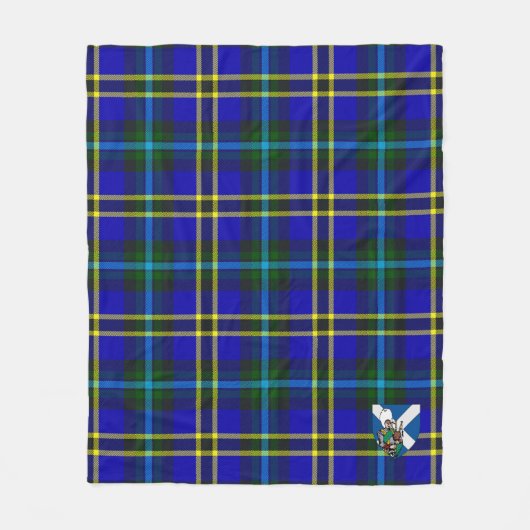 Scotts Weir Modern Tartan Pset Fleece Deken (Voorkant)