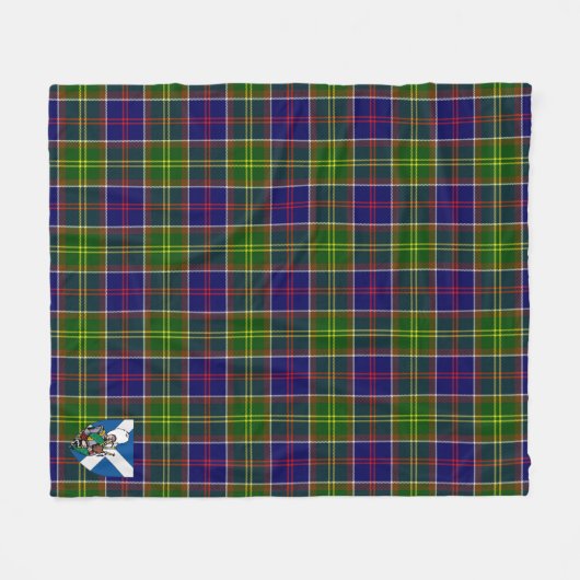 Scotts Whitefoord Tartan Pset Fleece Deken (Voorkant (Horizontaal))