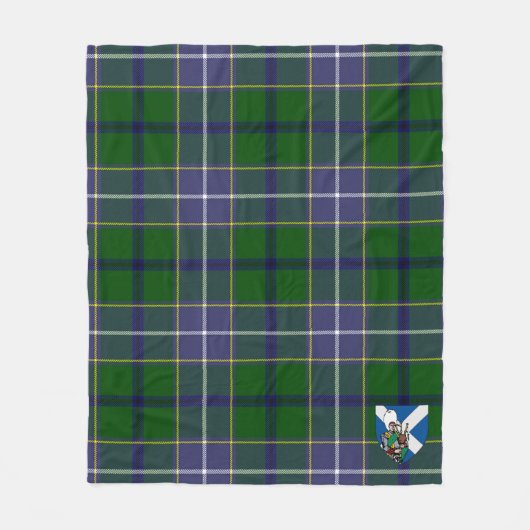 Scotts Wishart Hunting Tartan Pset Fleece Deken (Voorkant)